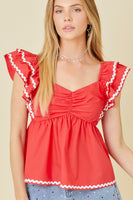 BABY DOLL RUFFLE TOP