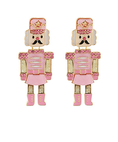 PINK NUTCRACKER EARRINGS