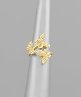 CRYSTAL BUTTERFLY RINGS