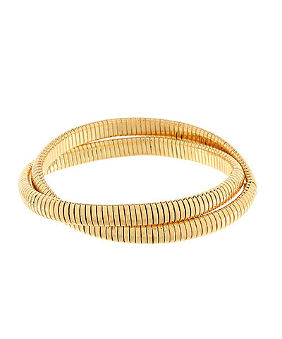 2 Row Omega Bangle Bracelet