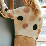 POLKA DOT LONG SLEEVE SWEATSHIRT