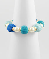 BLUE PEAR BALL BRACELET