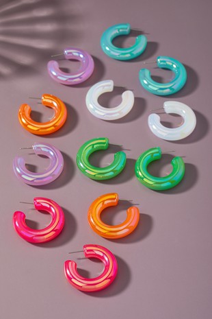 JELLY HOOP EARRINGS