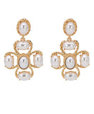 CROSS PEARL EARRINGS