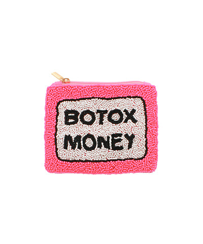 BOTOX MONEY BEADED POUCH