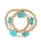 STACK BRACELET Turquoise/Gold
