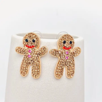 GINGERBREAD MAN POST EARRINGS