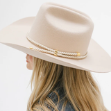 IVORY BRAIDED WRAP HAT BAND