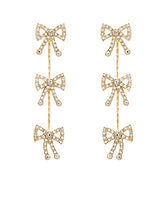 DIMOND TIER BOW EARRINGS