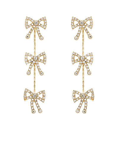 DIMOND TIER BOW EARRINGS