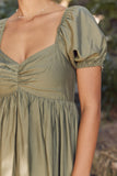 OLIVE MIDI BABYDOLL DRESS