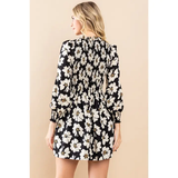 LONG SLEEVE FLOWER DRESS