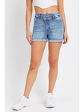 GENTLE STRETCH HIGH RISE MOM SHORTS