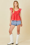 BABY DOLL RUFFLE TOP