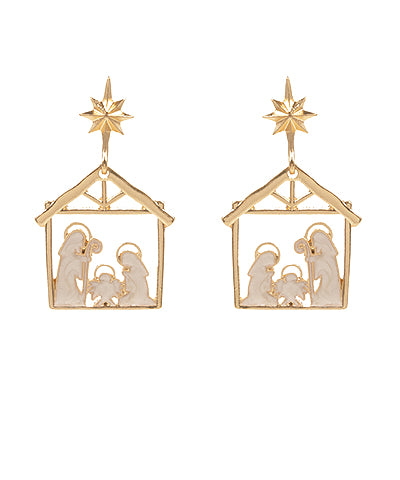 GOLD NATIVITY EARRINGS